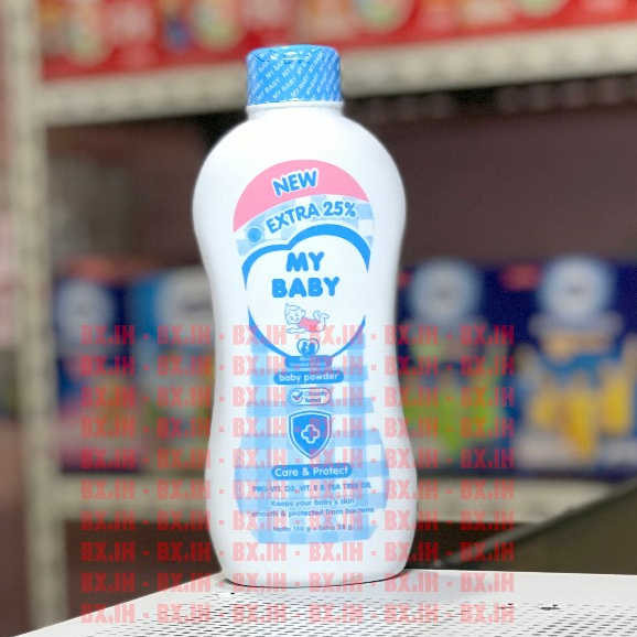 Bedak Bayi My Baby Powder ( Biru - Pink ) Netto 150g + Extra 38g