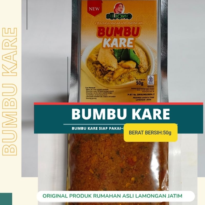 

Bumbu kare Bu Jono 50 gram bumbu siap pakai
