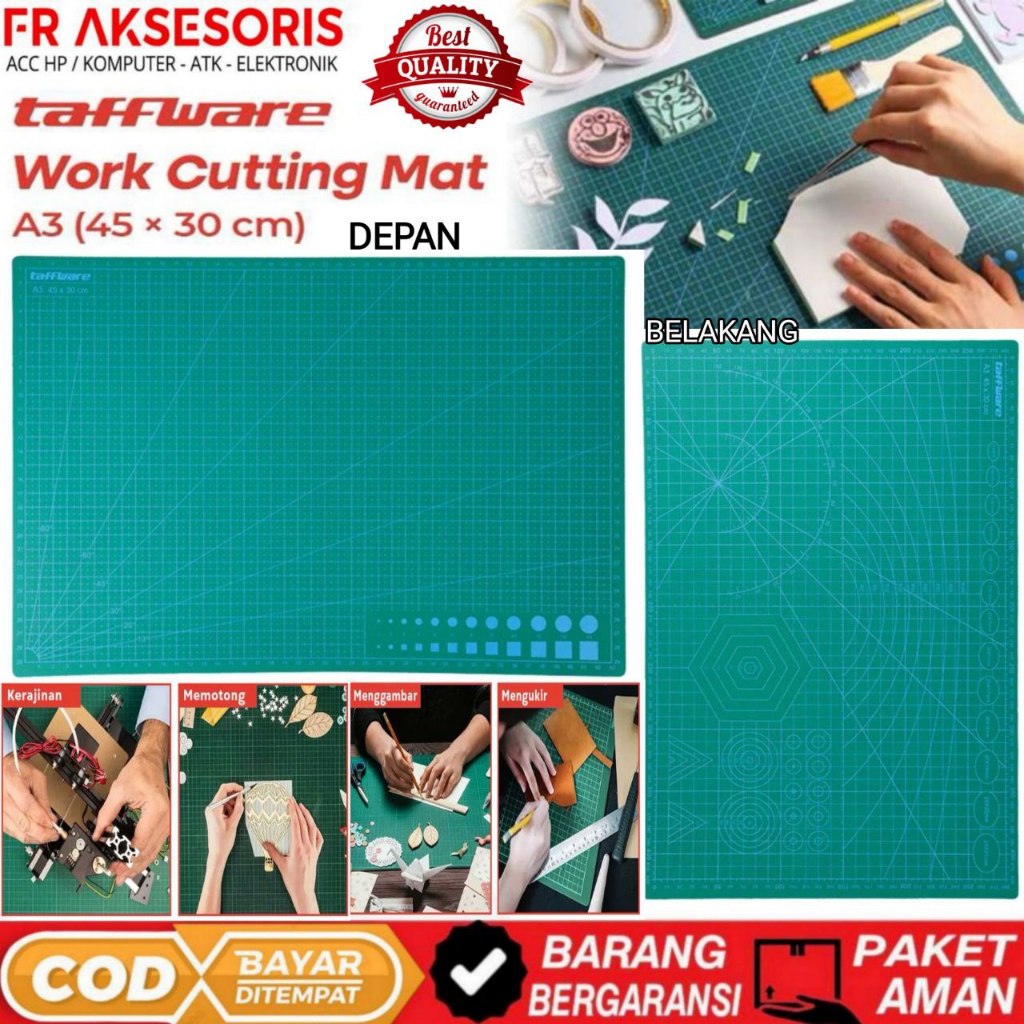 

Alas Potong Work Cutting A3 Tatakan Potong Serbaguna Mat Pad 45x30CM A3
