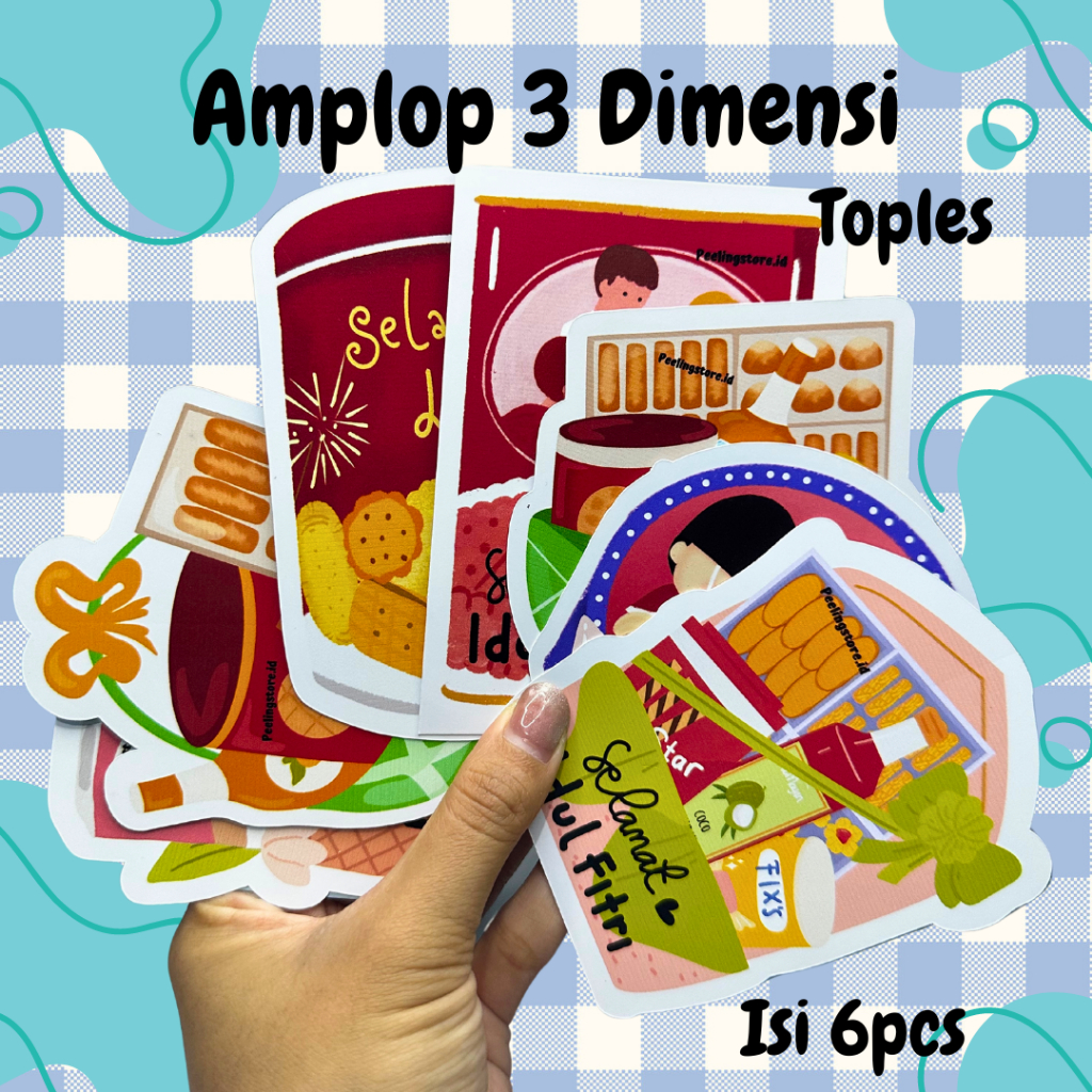 

(ISI 6) Amplop Lebaran 3D Parcel viral Series Cake 2024 / Angpao THR Unik / Amplop Idul Fitri 2024