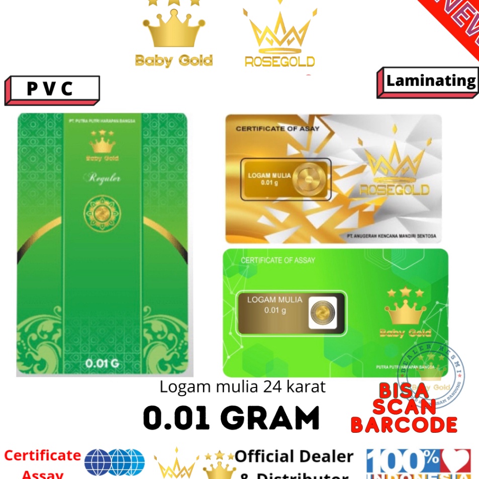 Barang baru BABY GOLD  ROSE GOLD 1 GRAM LOGAM MULIA EMAS MINI