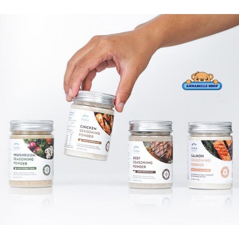 

PURA SEASONING 100 gr kaldu serbaguna ayam sapi jamur salmon