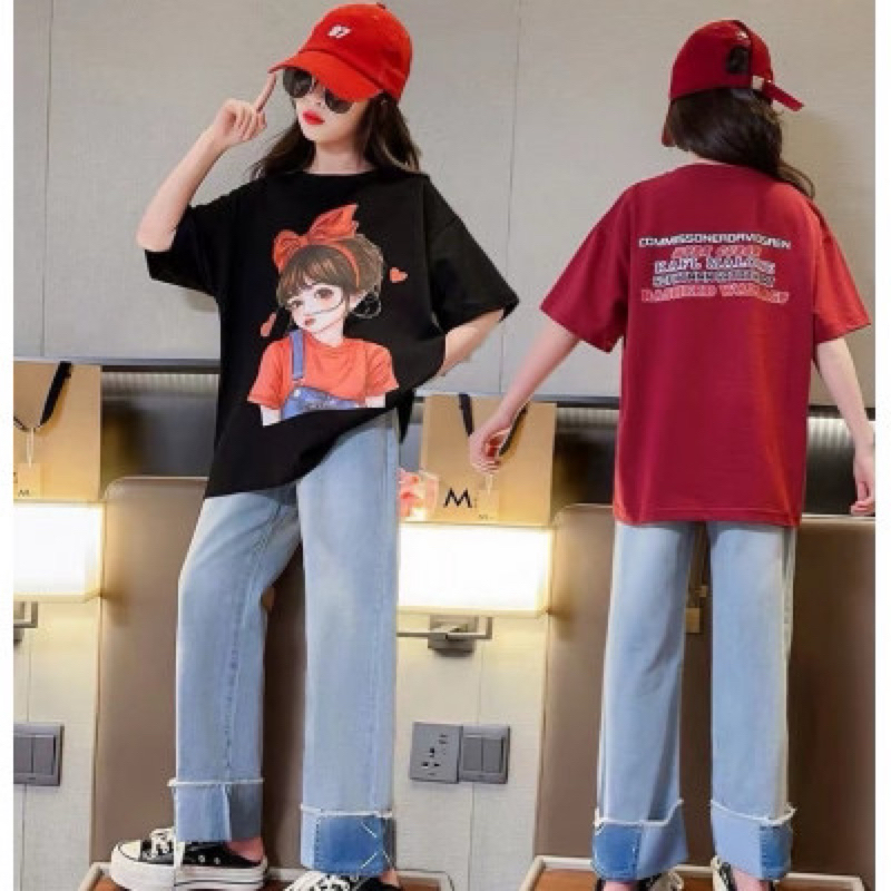 Setelan Anak import 6-14thn/ Setelan Jeans Import/ Setelan anak Tanggung/ Setelan panjang anak cewek