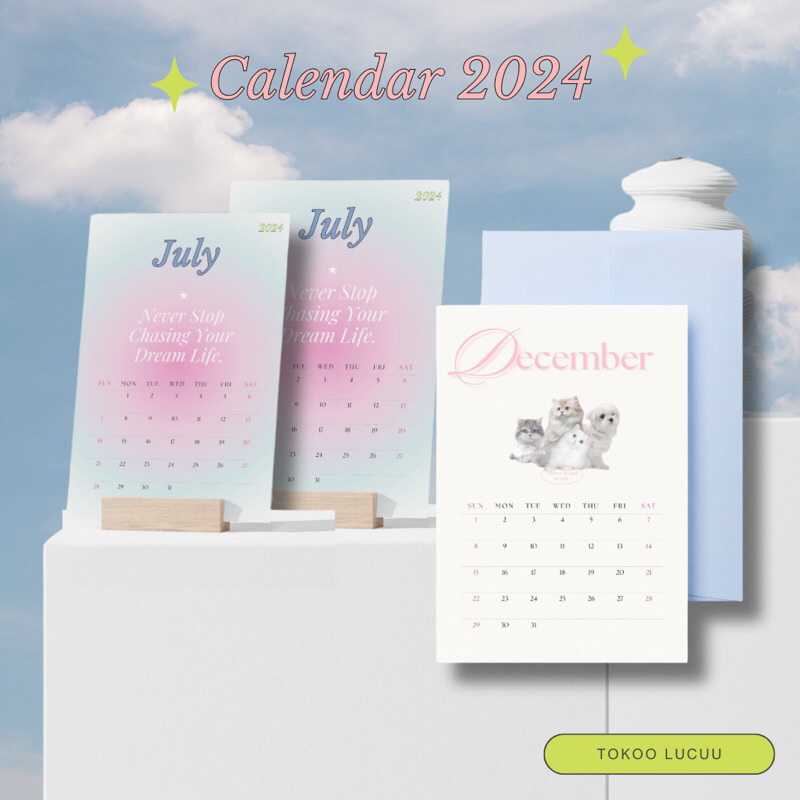 

Kalender aesthetic / pajangan kamar / wall decor / poster calender / art print