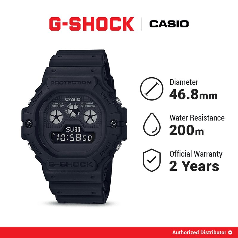 G-Shock Jam Tangan Pria DW-5900BB-1DR Digital Gshock Black Original