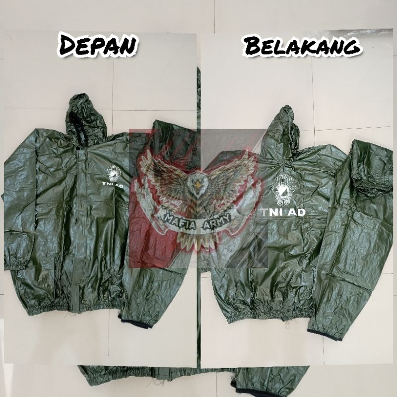 PROMO Baju sauna TNI AD / Baju Olahraga Sauna TNI AD / Jas Hujan TNI AD / Jas Hujan Tebal / Jas Huja