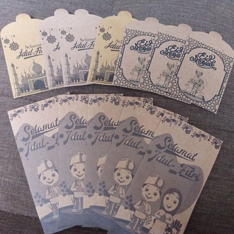 

AMPLOP LEBARAN RUSTIC/ANGPAO LEBARAN TEBAL(1 pack isi 10 pcs)