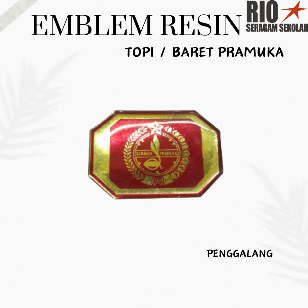 EMBLEM BARET PENGGALANG RESIN/ PIN TOPI PRAMUKA/ EMBLEM BARET/ PIN TOPI PRAMUKA PUTRA PUTRI/ EMBLEM 