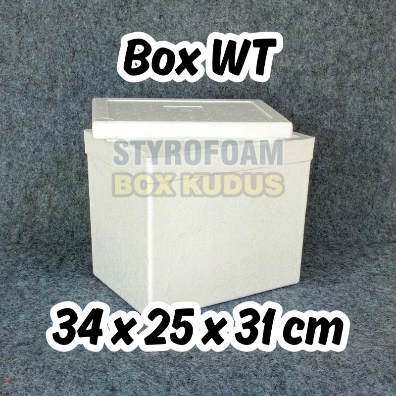 BOX WT - Styrofoam Box Baru Penyimpanan Packing Frozen Food Box Ikan Wadah Ikan Sterofoam Sterofom G