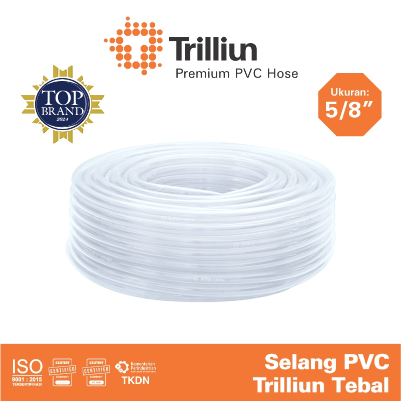Selang Air PVC Trilliun Tebal 5/8" Inch - 50 Meter