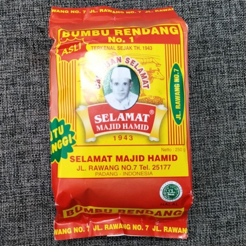 

BUMBU RENDANG Padang Asli Minang 250gr SELAMAT MAJID HAMID