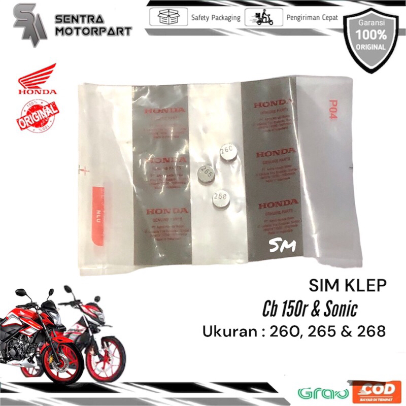 Shim sim klep cb150 sonic supra gtr 150 260 265 268 original