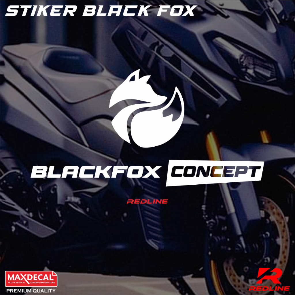 Stiker Black Fox / Sticker Black Fox Concept / Stiker Viral Black Fox / Sticker Motor Black Fox Glos