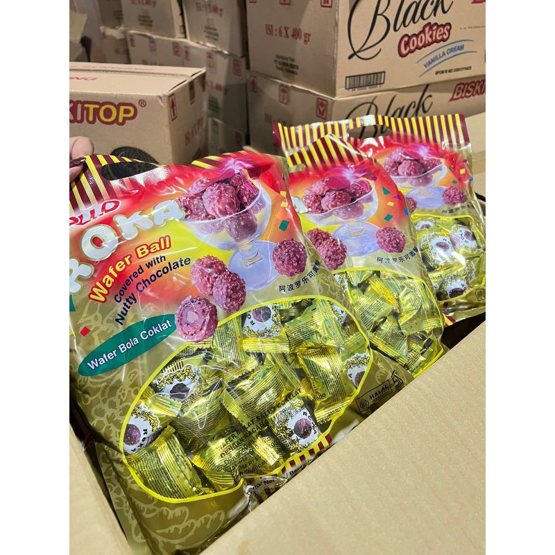 

Roka coklat wafer bola isi 50 ~ Apollo roka wafer bola 300gr