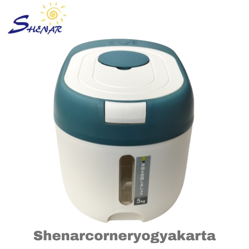 Dispenser Beras 5kg Tempat Beras Anti Kutu Rice Dispenser Ricebox 10 kg