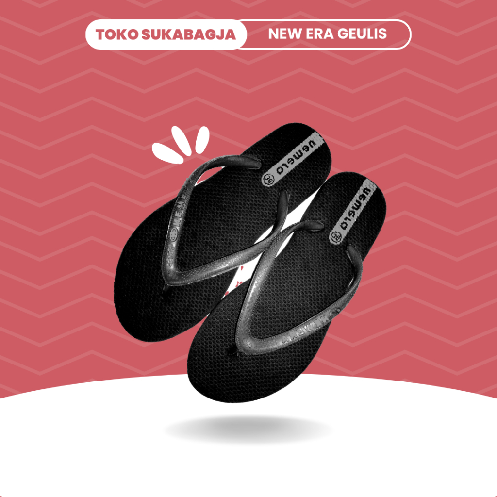 New Era Sandal Jepit Geulis Sendal Karet Wanita newera Sandal Cewek Sendal Gadis Rubber