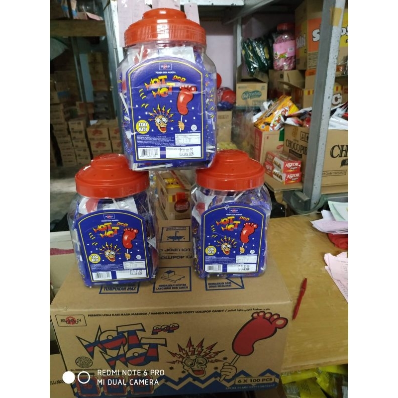 

(PLES) Permen HOT-HOT toples, Pendekar Biru toples isi 100 pcs
