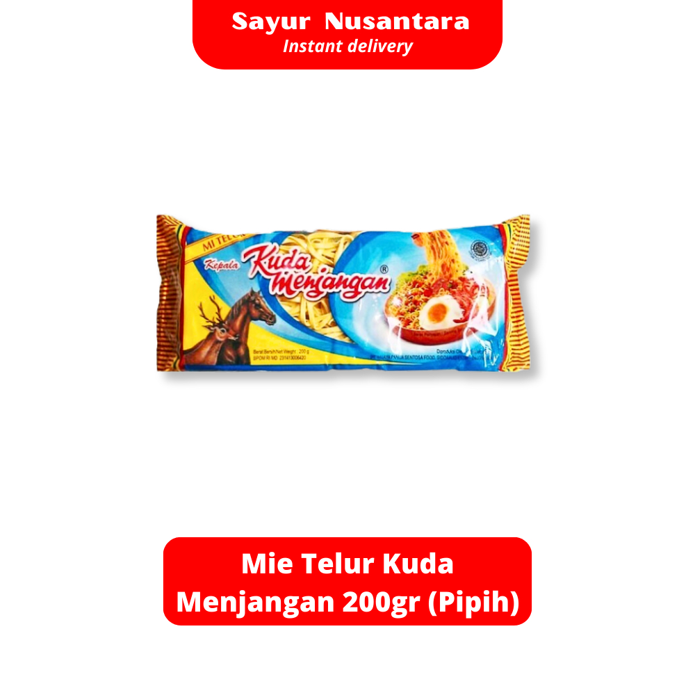 

Mie Telur Kuda Menjangan 200gr (Pipih) - Sayur Nusantara