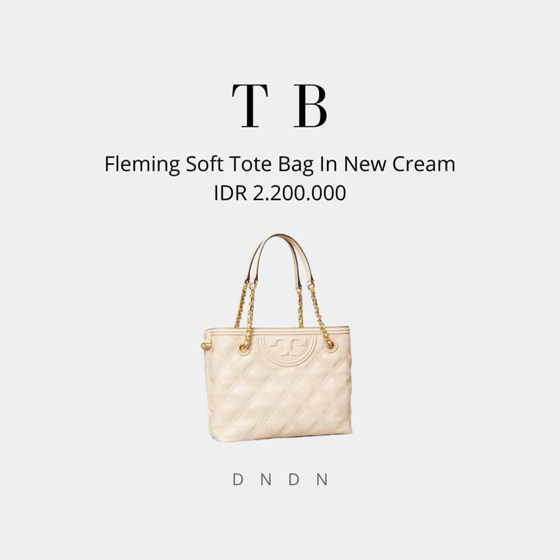 Fleming Soft Tote Bag In New Cream