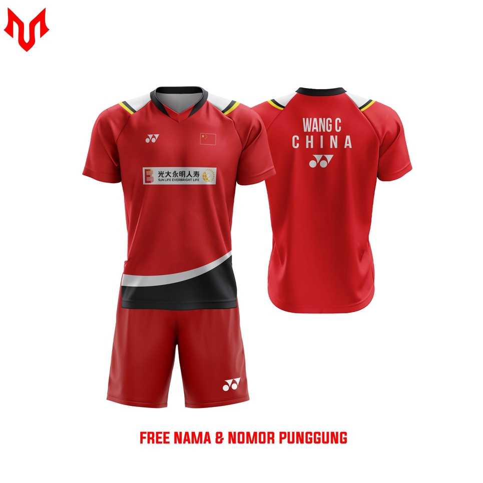 Jersey Kaos Badminton Setelan Celana China Taipei