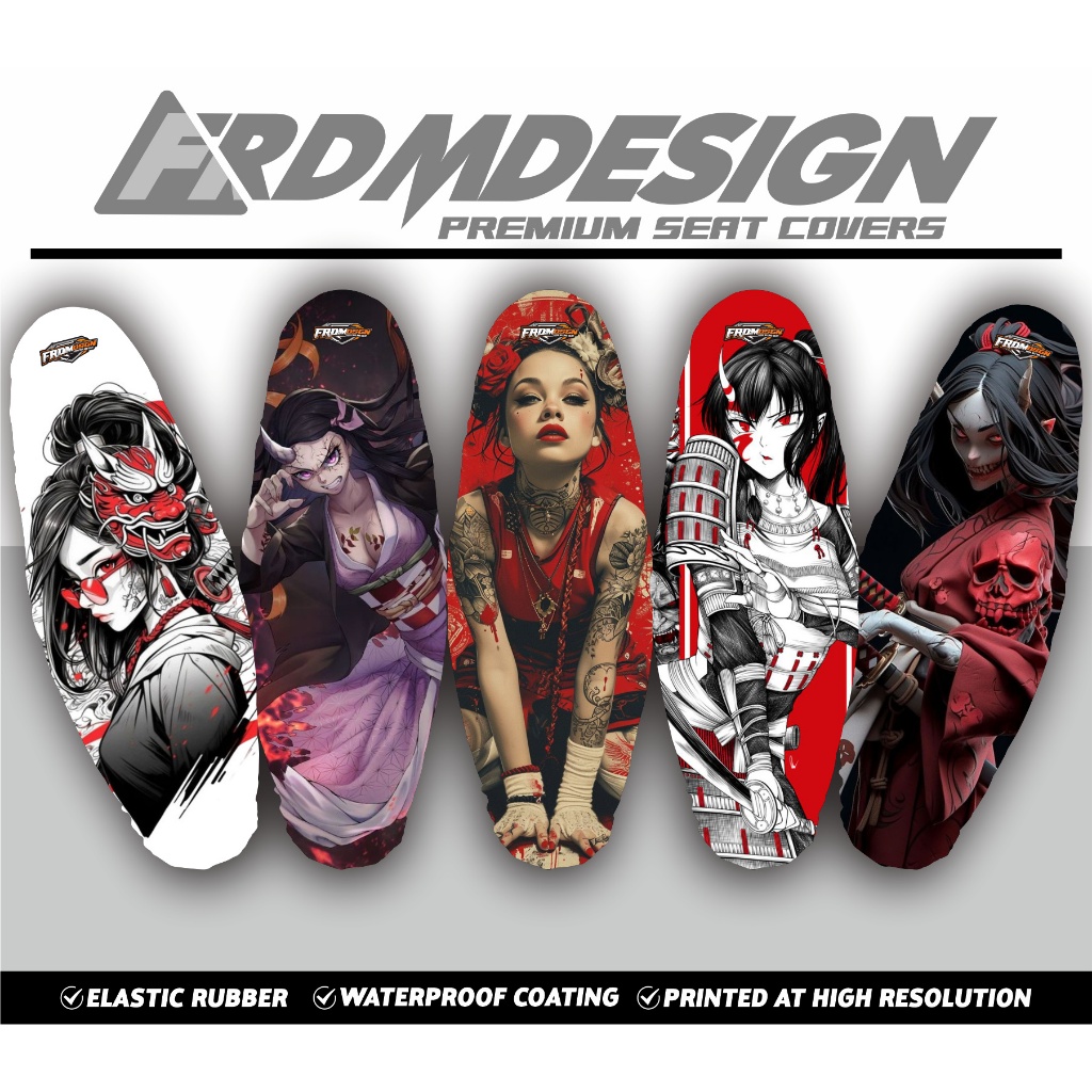 SARUNG JOK MOTOR METIK SARUNG JOK MOTOR BEBEK MOTIF GIRL CYBER SERIES 2 PREMIUM WATERPROOF 2 LAPISAN