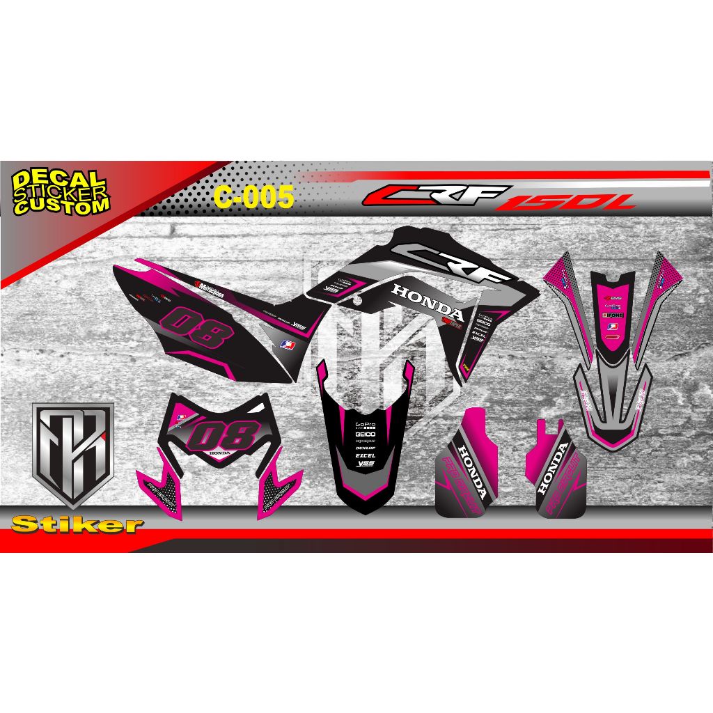 DECAL-CRF-150L-FULL-BODY-DECAL-SUPERMOTO-MOTO-CROSS-DECAL-CRF-SIMPEL-KEREN-DECAL-CRF-MERAH-PUTIH-BIR