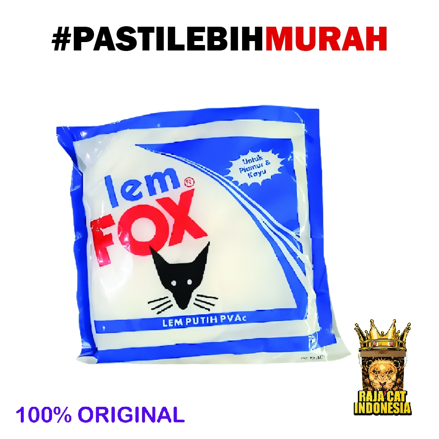 Lem Fox Putih 600 gram bungkus biru / Lem kayu Fox bungkus biru 600 gr