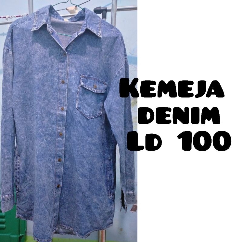 kemeja denim second
