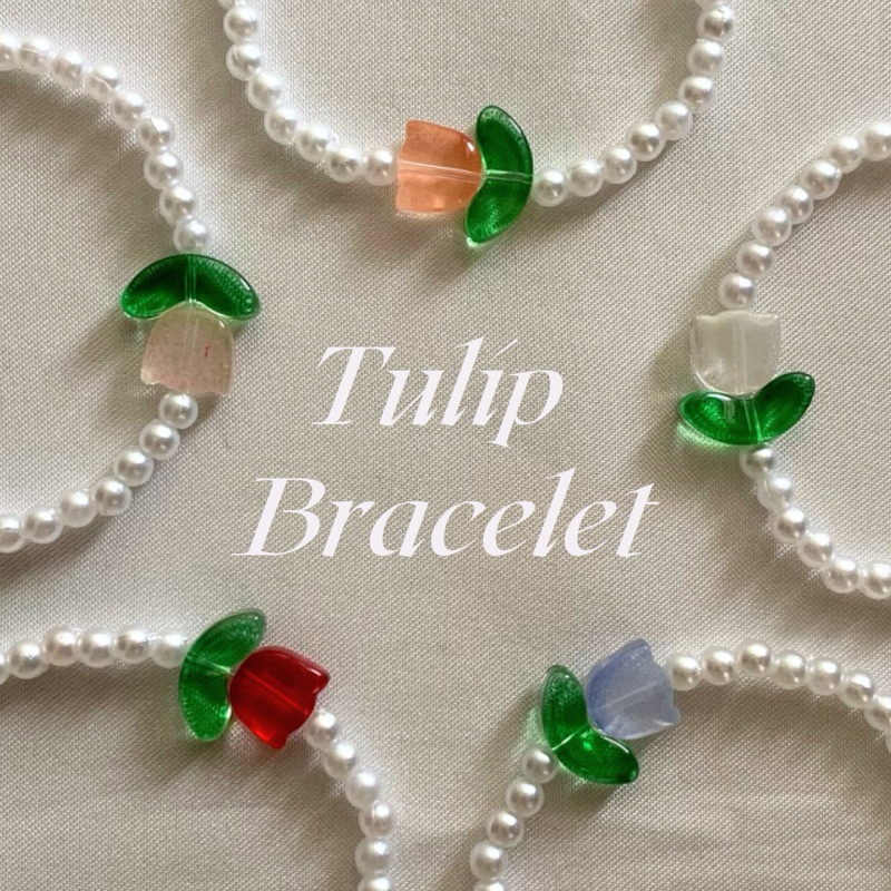 Gelang Manik Manik Bunga Tulip - Tulip Bracelet