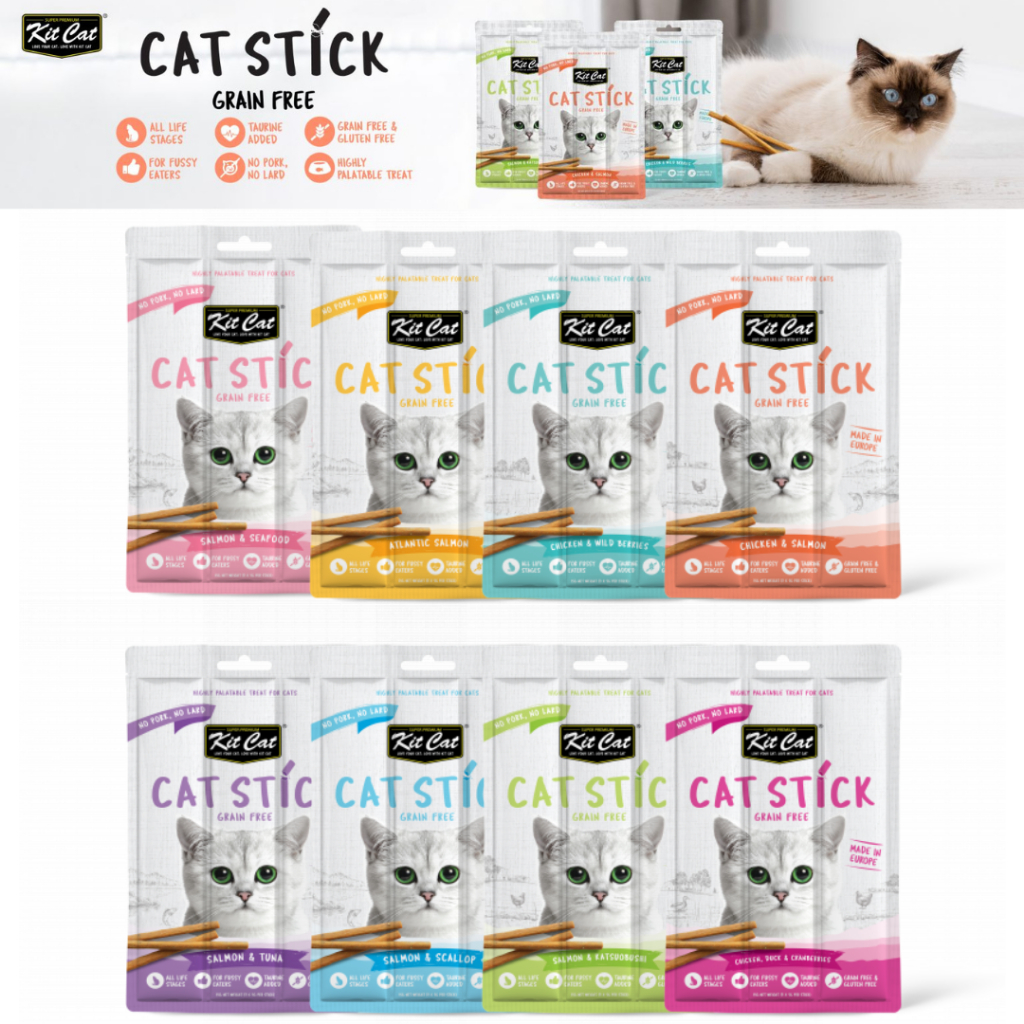 Kit Cat Grain Free Stick 15g - Snack Kucing