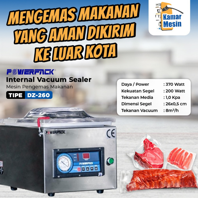 Mesin Vakum Packing Powerpack DZ-260 Vacuum Sealer