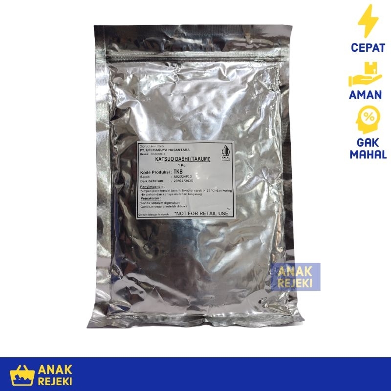 

Katsuo Dashi Halal Takumi 1kg - Kaldu Ikan Bubuk Katsuodashi Jepang