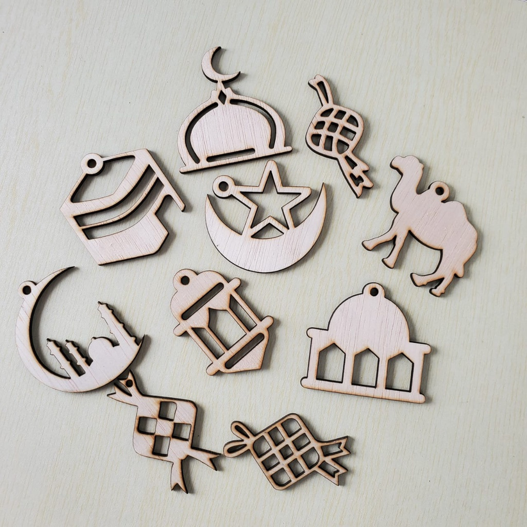 

Hang tag Laser Cut Dekorasi Idul Fitri / Lebaran