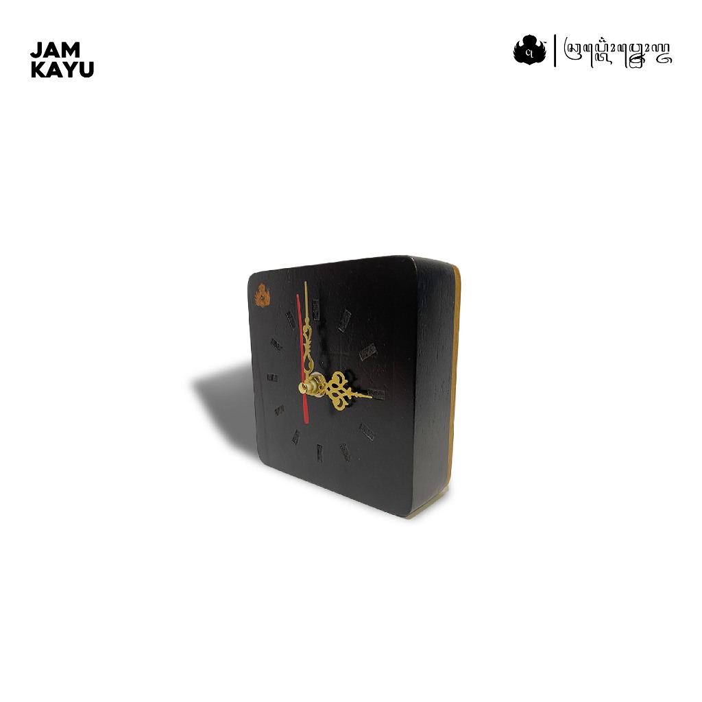 JAM MEJA KAYU ANALOG  HITAM