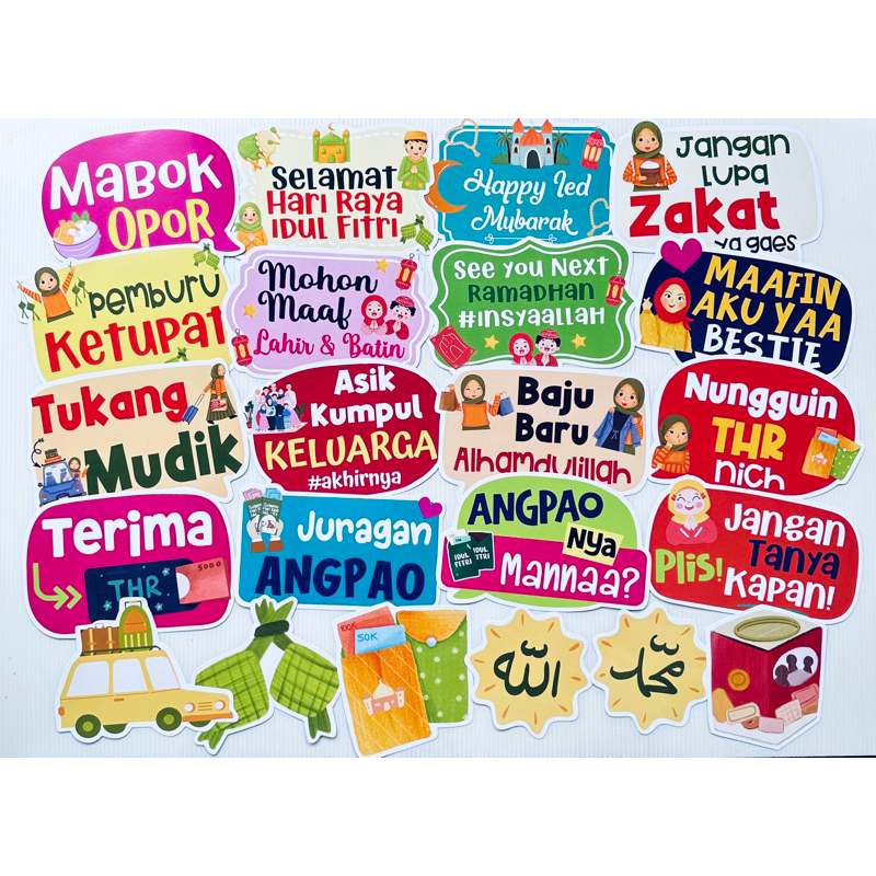 LEBARAN NEW 22P FUN PROPS PHOTOBOOTH LEBARAN MUBARAK RAMADHAN PROPERTI FOTO