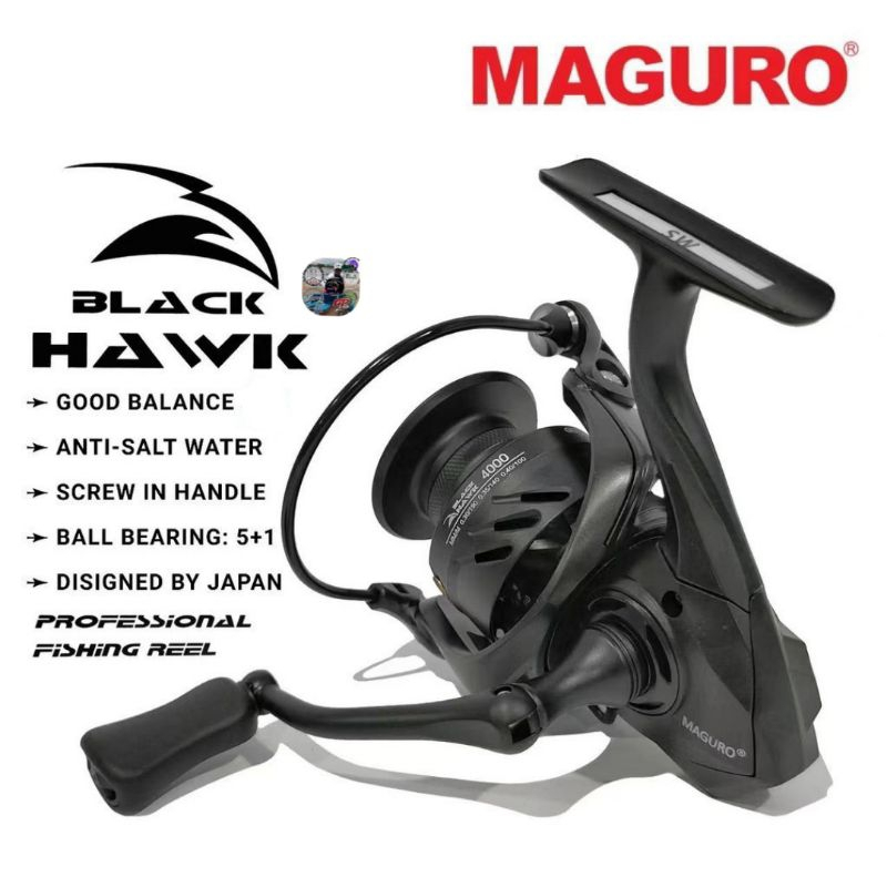 Reel SPINNING MAGURO BLACK HAWK (POWER HANDLE)