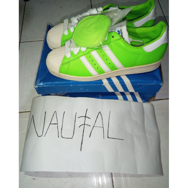 Adidas Superstar 80's X NIGO Solar Green 100% Original