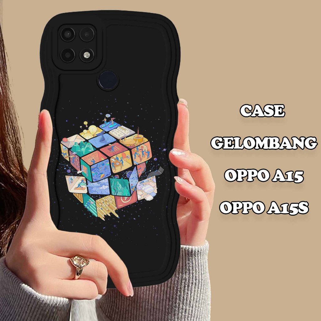 Soft Case GELOMBANG Hp Oppo A15/A15S - Oppo A15/A15S - Case Pro Camera - Fashion Case Motif Estetik 
