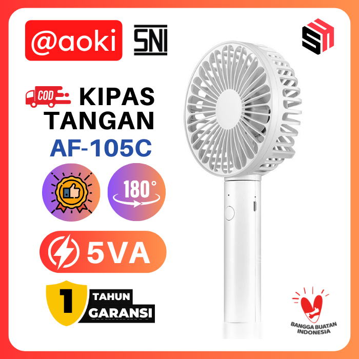 Kipas tangan portable USB Aoki / Rechargeable mini fan Aoki AF-105C