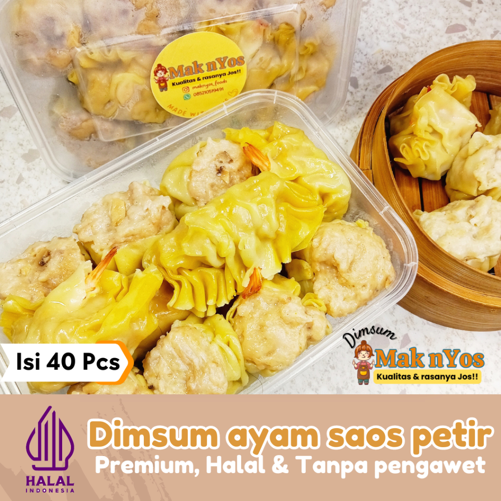 

Premium Dimsum isi 40| Home made dengan saos petir|Dimsum Siomay Ayam |Halal, Juicy, tanpa pengawet