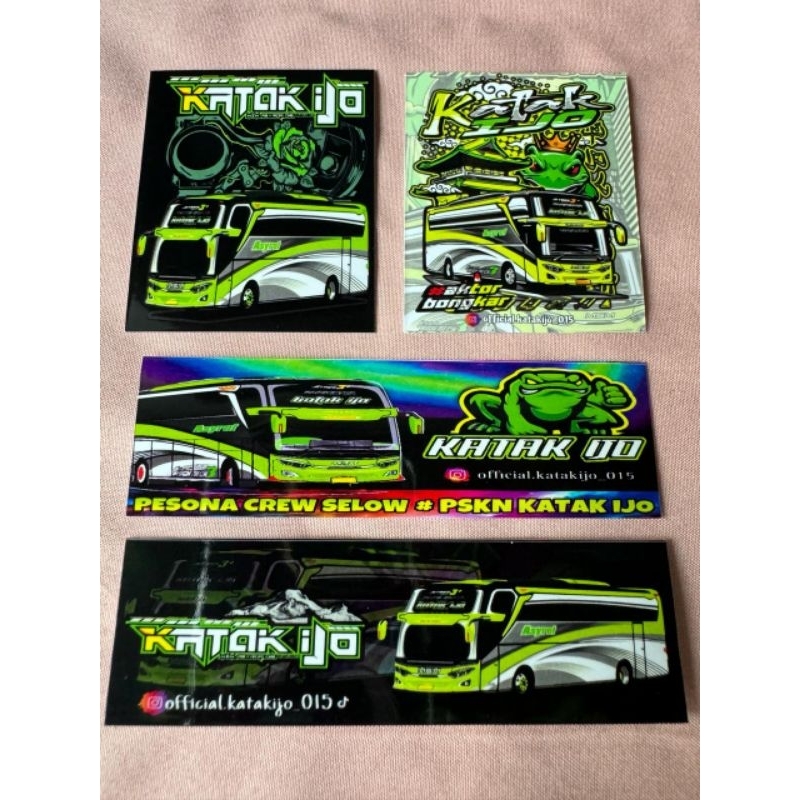 

Stiker katak ijo isi 4 pcs anti air