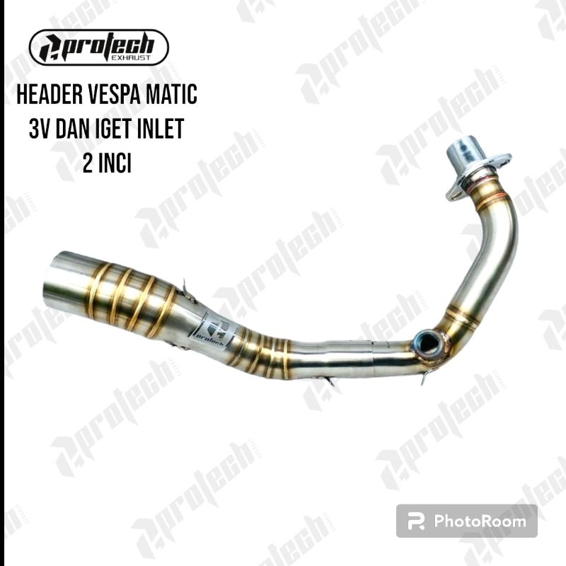header leher knalpot racing vespa matic sprint 150 iget Primavera 3v LX 150