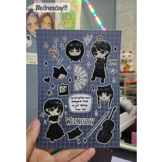 

[ Dami's Cafe ] STICKER SHEET A6 WEDNESDAY, ENID