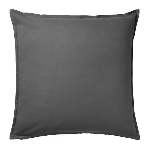 IKEA GURLI Sarung bantal kursi sofa, abu-abu tua, 50x50 cm