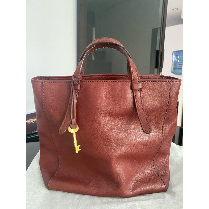 preloved tas fossil backpack brown #prelovedtasfossil #fossilbaclpack