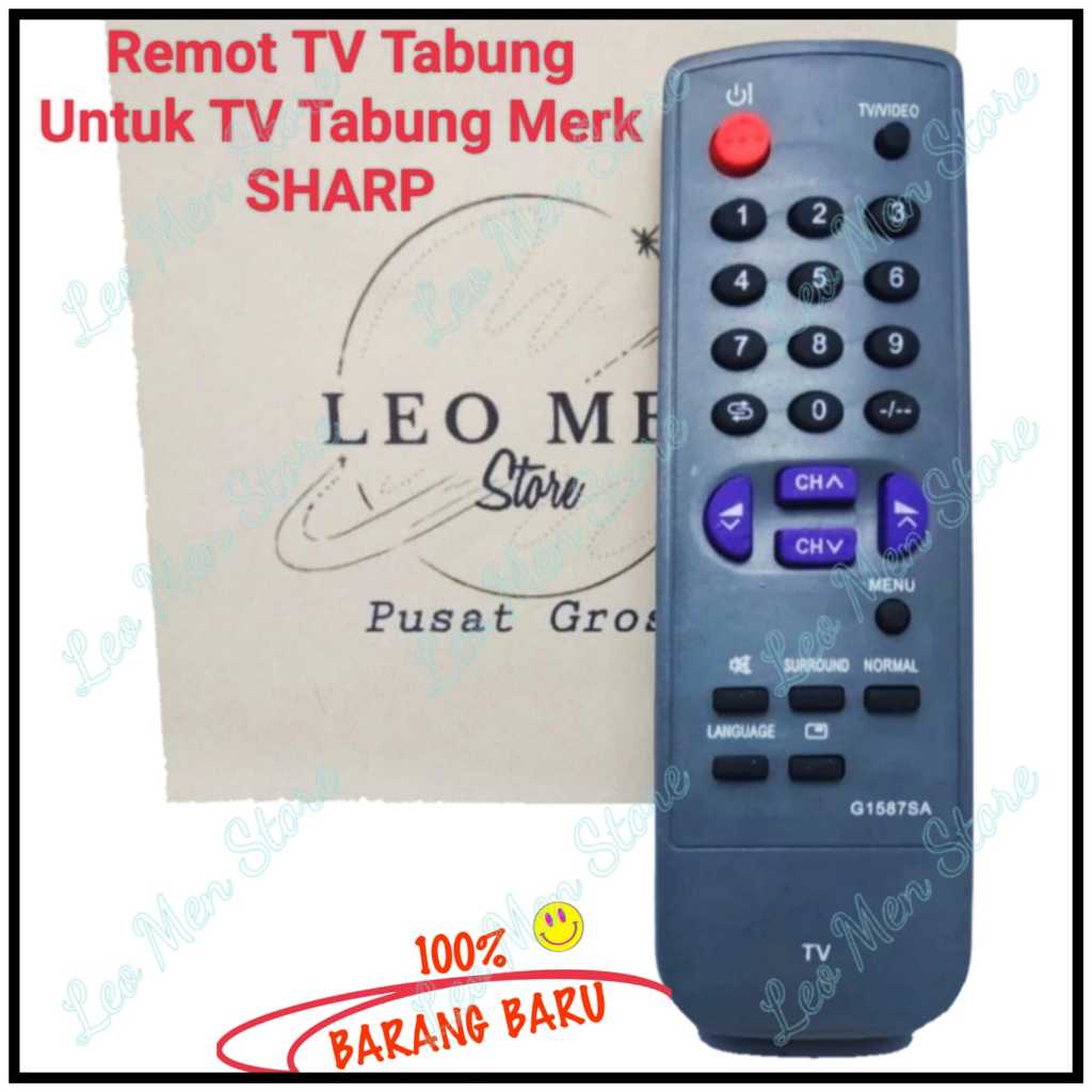 Remot TV~Remot TV Tabung~Untuk TV Tabung SHARP~HITAM~BARU