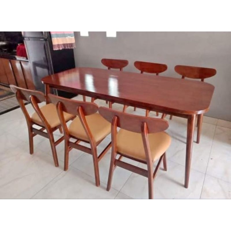 KURSI CAFE ROPAN MEJA MAKAN ROPAN KAYU JATI | KURSI CAFE ROTAN KURSI ROPAN MEJA MAKAN FURNITURE JATI