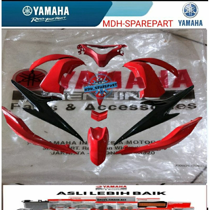 FULL SET BODY BODI HALUS AEROX AEROK OLD LAMA MERAH ORIGINAL