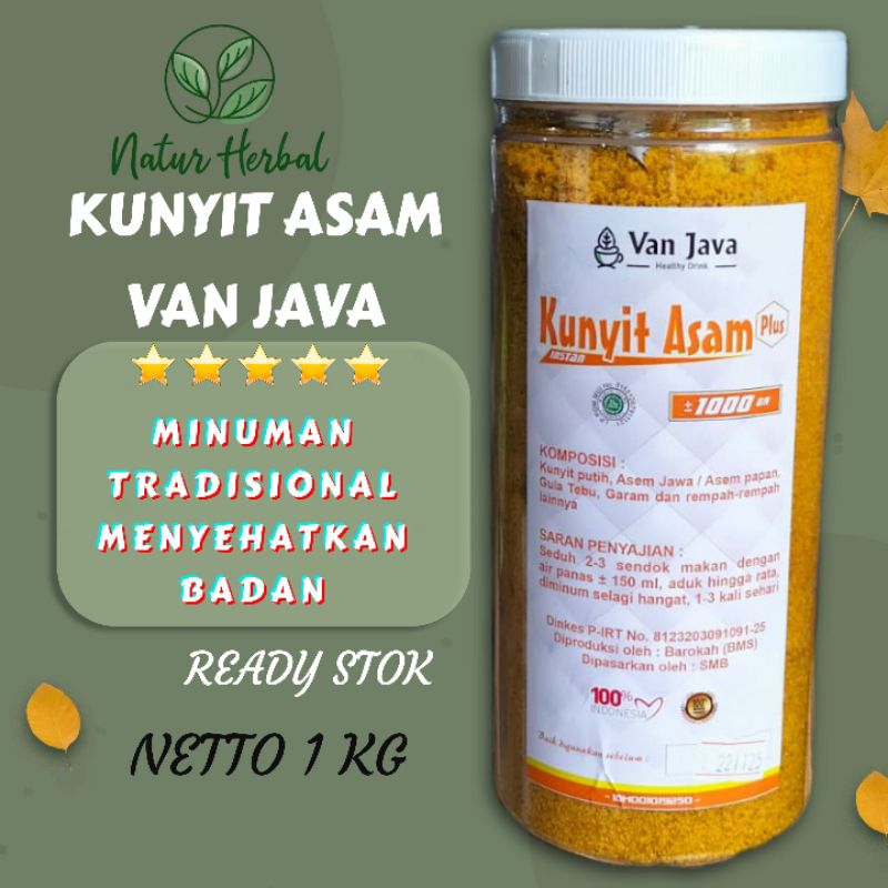 

Kunyit Asam | Kunir Asem Bubuk Instan Van Java 1 Kg Minuman Tradisional