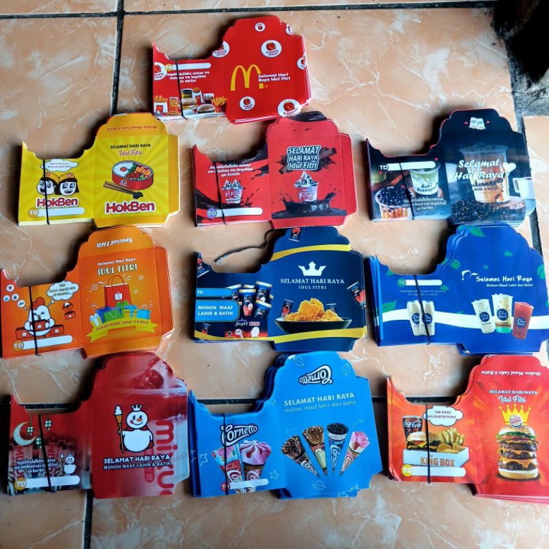

amplop lebaran medium snack, harga per 50pcs sudah lem